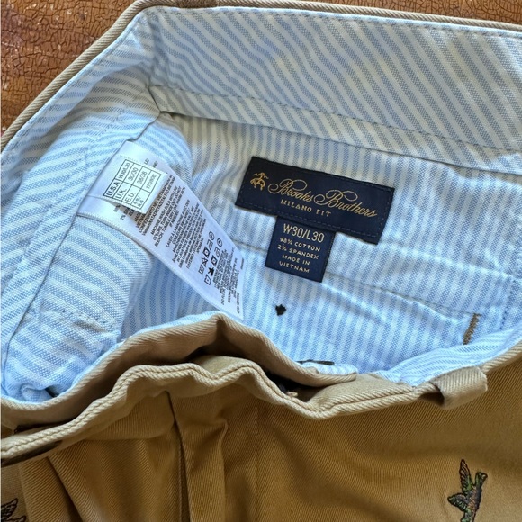 🖇️ Brooks Brothers Milano Fit Chino Hummingbird Pant - Picture 2 of 10